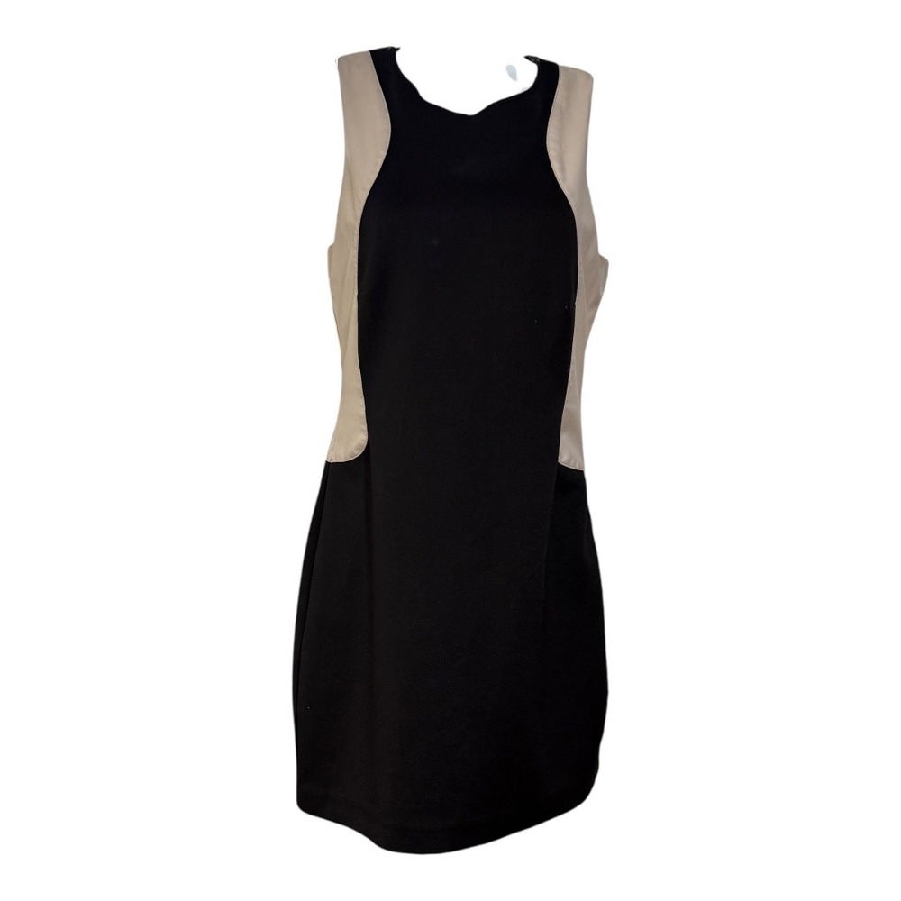 W118 by Walter Baker Black Beige Colorblock Sheath Dress Size S